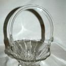 Crystal Clear Blown Glass Brides Basket