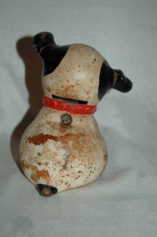 Hubley Cast Iron, Still Bank, Fido Dog, Mfg. c 1914