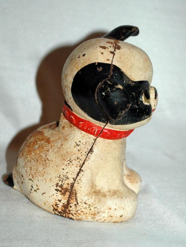 Hubley Cast Iron, Still Bank, Fido Dog, Mfg. c 1914