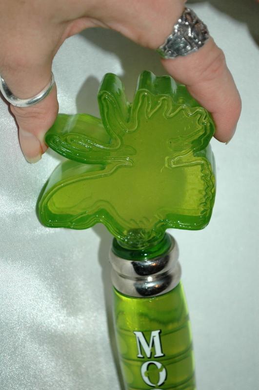 Moosehead Acrylic Beer Tap Handle, Moosehead Beer of Canada Green Translucent