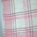 Linen Table Cloth Pink, Cream and Black Plaid