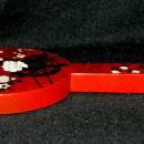 Asian Lacquer-Ware Vanity Hand Mirror Set (2 nesting mirrors)