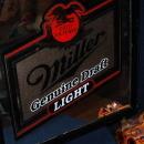 MILLER GOLD FILTERED GENUINE DRAFT LIGHT GLASS BAR MIRROR