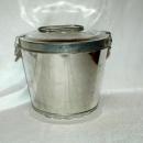 Old W. German Tin Steam Pudding Baking Mold with Clamp Down Lid