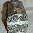 Dome Lid Elephant Copper & Silver Trinket Jewelry Chest Box