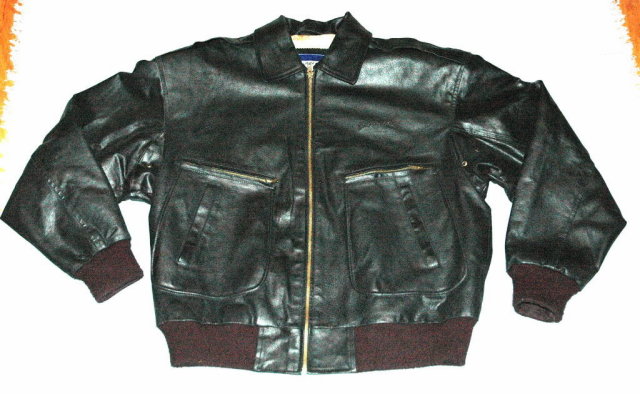 Boeing issue black leather flight jacket