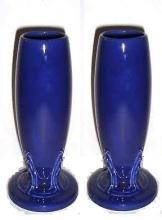 Fiestaware Matching Cobalt Blue Bud Vases Set of (2)