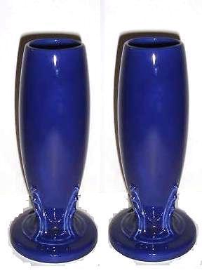 Fiestaware Matching Cobalt Blue Bud Vases Set of (2)
