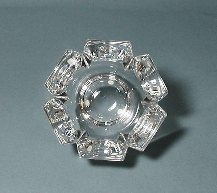 ORREFORS Hand blown in Sweden, Crystal Corona Bowl designed by Lars Hellsten