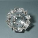 ORREFORS Hand blown in Sweden, Crystal Corona Bowl designed by Lars Hellsten
