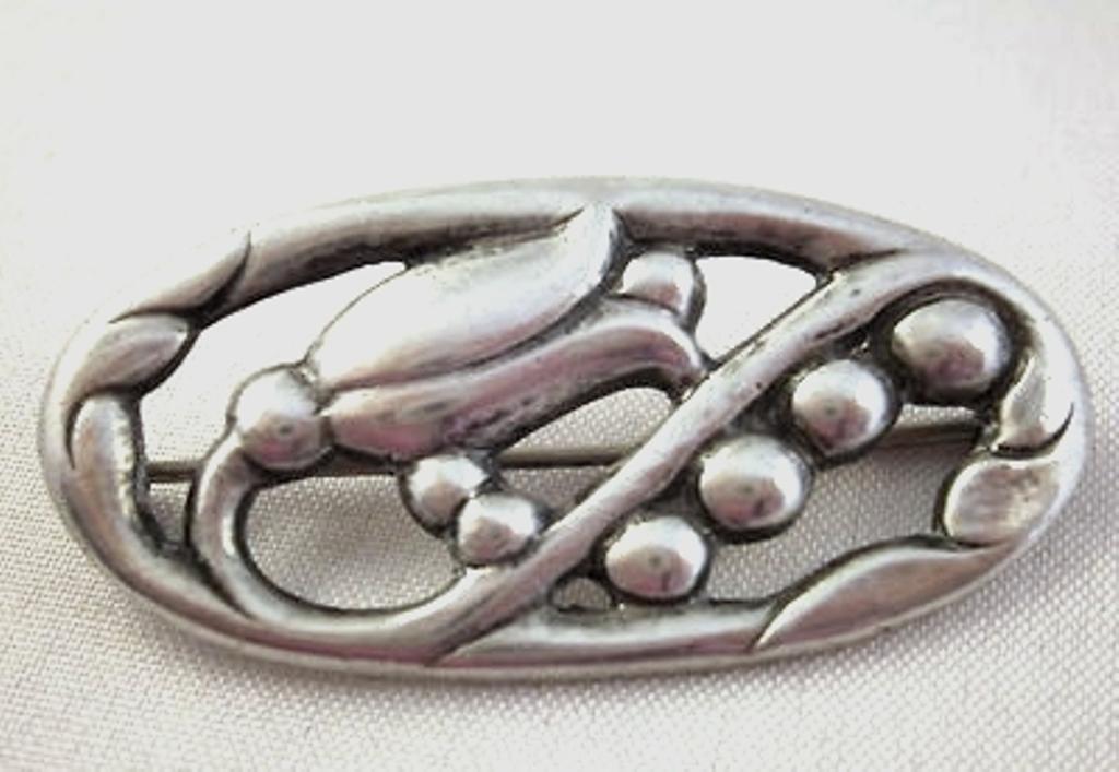 Art Deco Randahl Jewelry Co. Flower Blossom Brooch, made in Chicago
