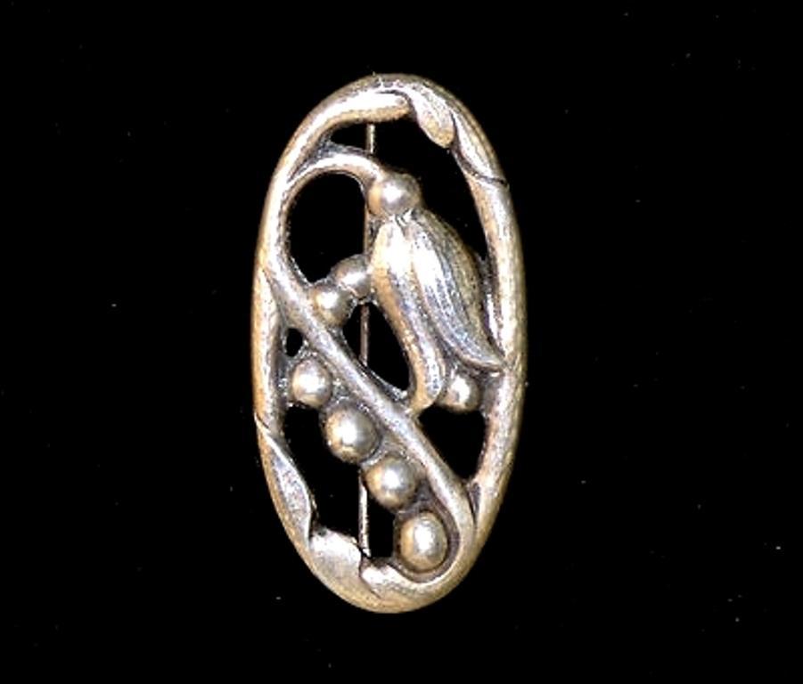 Art Deco Randahl Jewelry Co. Flower Blossom Brooch, made in Chicago