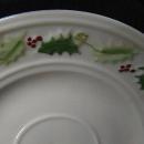 Belleek Christmas Holly Pattern Cup & Saucer - Ireland