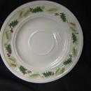 Belleek Christmas Holly Pattern Cup & Saucer - Ireland