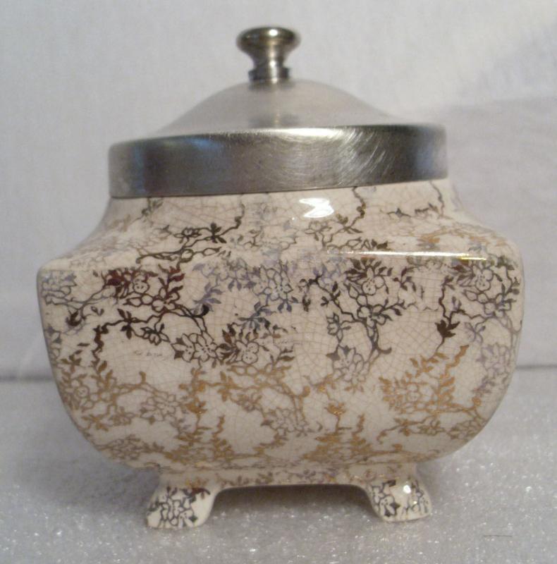 Sandland Ware Lancaster & Sandland L.T.D. Hanely England Lidded Jam or Sugar Bowl Chintz Rose