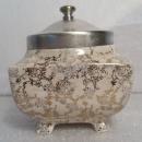 Sandland Ware Lancaster & Sandland L.T.D. Hanely England Lidded Jam or Sugar Bowl Chintz Rose