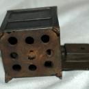 Antique Cast Iron Safe Style Coin Bank Key Operated with Hinged Door