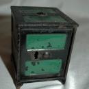 Antique Cast Iron Safe Style Coin Bank Key Operated with Hinged Door