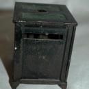Antique Cast Iron Safe Style Coin Bank Key Operated with Hinged Door