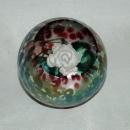 Dichroic Glass Rose Paperweight