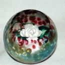 Dichroic Glass Rose Paperweight
