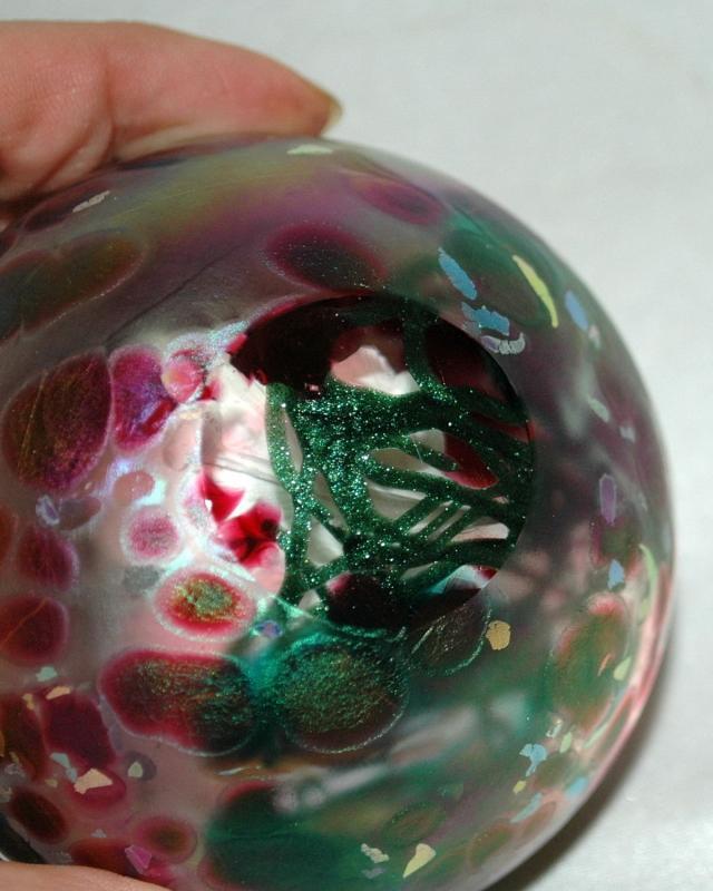 Dichroic Glass Rose Paperweight