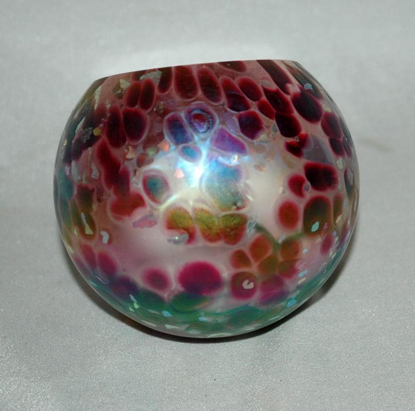 Dichroic Glass Rose Paperweight