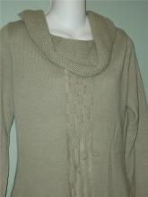 100% Baby Alpace Ecru Sweater hand knit from Peru