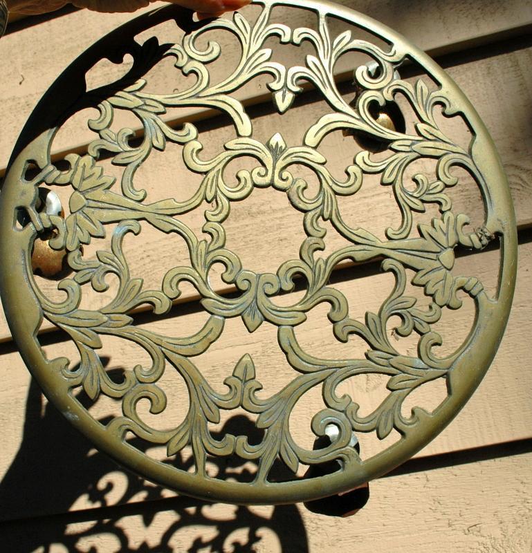 Solid Brass Planter Stand Caddy on Castors