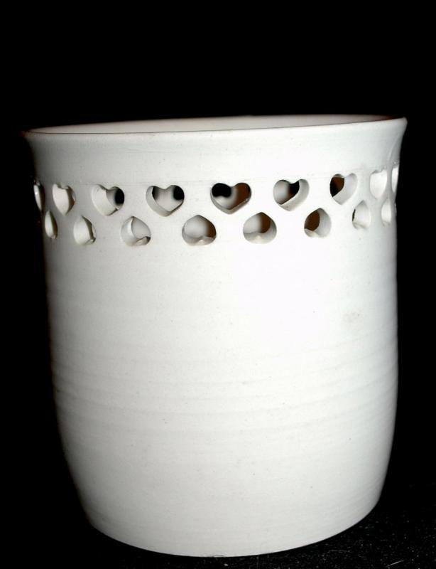 Pottery Bowl by Andy Phibbs, Cut Work Hearts