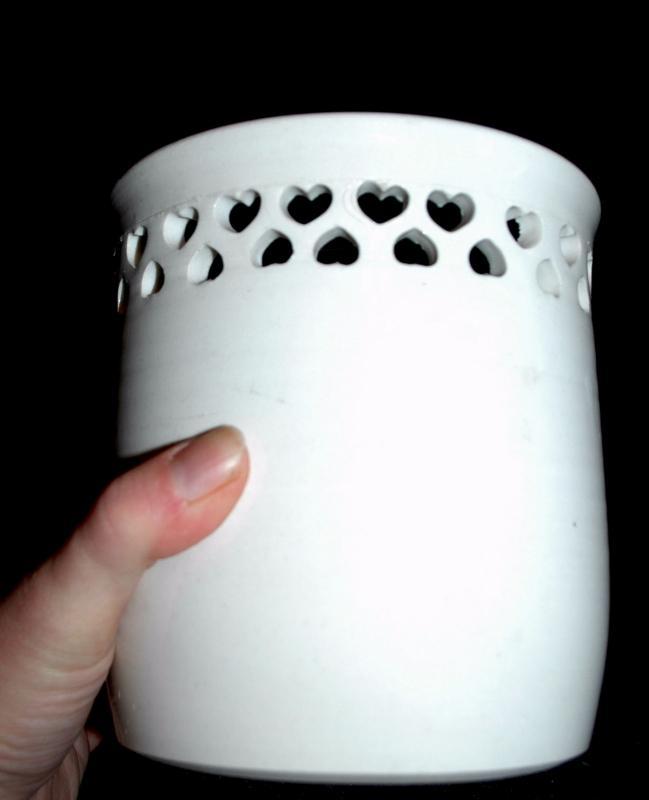 Pottery Bowl by Andy Phibbs, Cut Work Hearts
