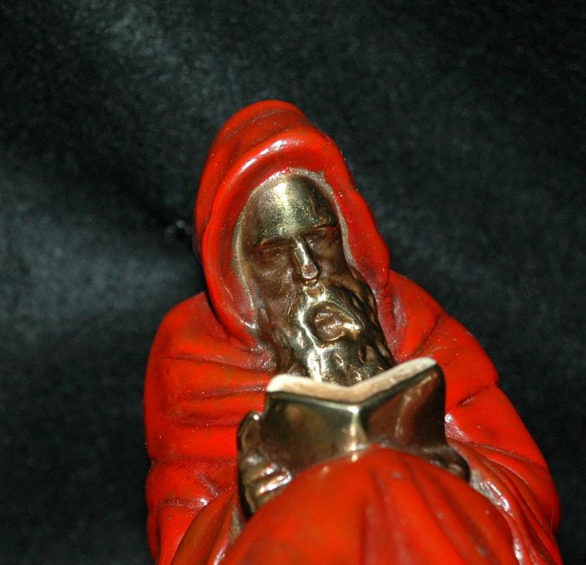 Bookends Antique Electroformed Bronze Clad Monk Book Ends Pair