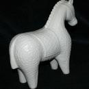 Ivory Porcelain Ceramic Tang Chinese War Horse Statue