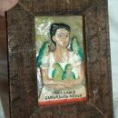 Frida Kahlo Portrait Old Mexican Folk Art , Hand Painted Wood Framed