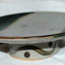 Toyo Japanese Stoneware Pottery Footed Shallow Bowl or Dish