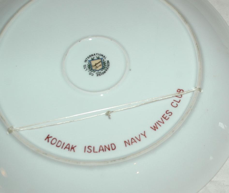 Alaska Eskimo Girl Hand Painted Signed Platter, Drarer, from Kodiak Navy Wives Club