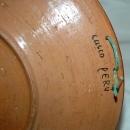 Hand-Painted and Hand-Fired Inca Peruvian Clay Plate, from Cuzco