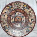 Hand-Painted and Hand-Fired Inca Peruvian Clay Plate, from Cuzco