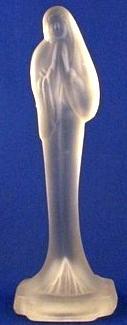 Heisey Genuine Original Frosted Satin Crystal Glass Madonna