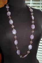 Joan Rivers Purple Amethyst Wire Wrapped Nugget Necklace