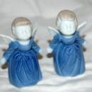 Kissing Angel Figurines , Japan with blue oval stickers