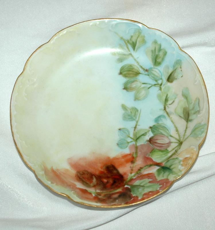 ANTIQUE HAVILAND H & CO LIMOGES FRANCE PORCELAIN 1900 , Hand Painted Desert Dish Bowl