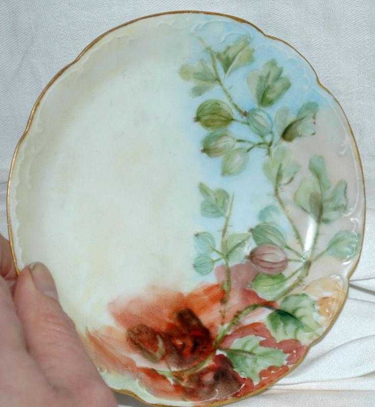 ANTIQUE HAVILAND H & CO LIMOGES FRANCE PORCELAIN 1900 , Hand Painted Desert Dish Bowl