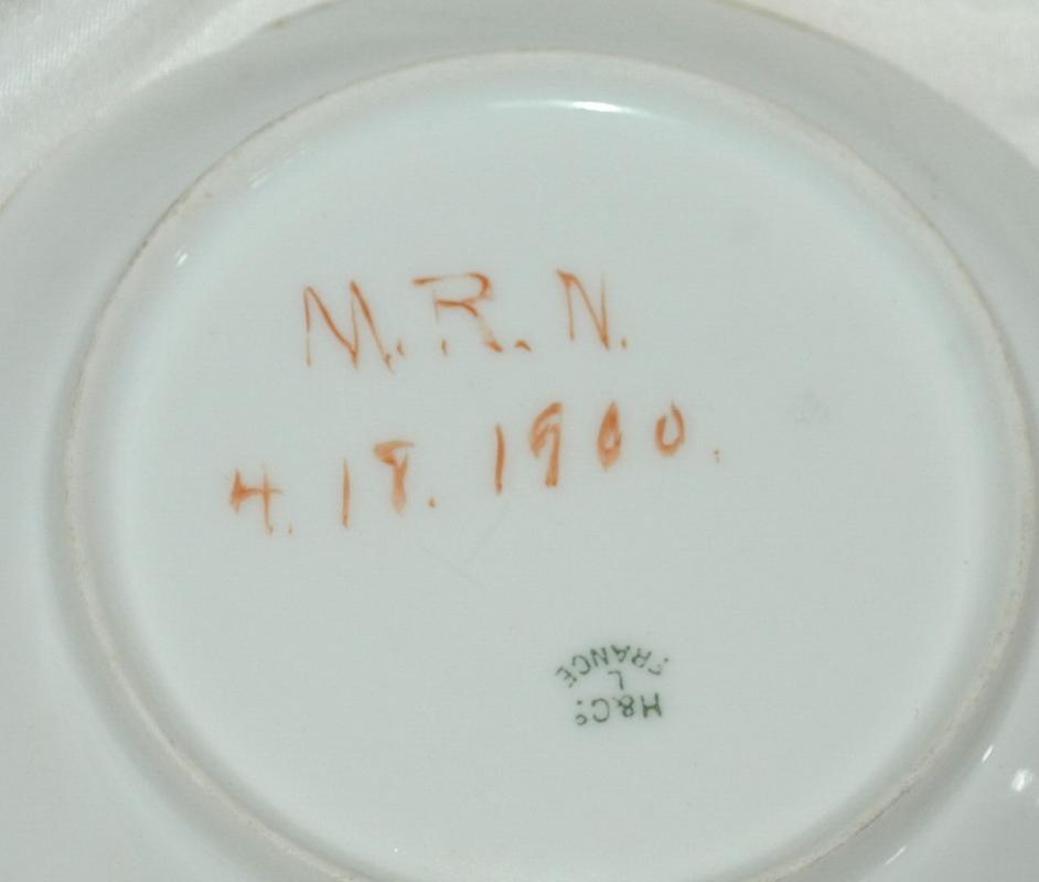 ANTIQUE HAVILAND H & CO LIMOGES FRANCE PORCELAIN 1900 , Hand Painted Desert Dish Bowl