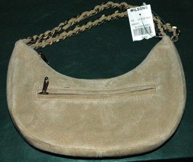 Suede Crescent Purse, Wilson Leather, NWT