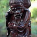 Chinese Immortal Root Wood Carved Table Lamp