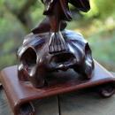 Chinese Immortal Root Wood Carved Table Lamp