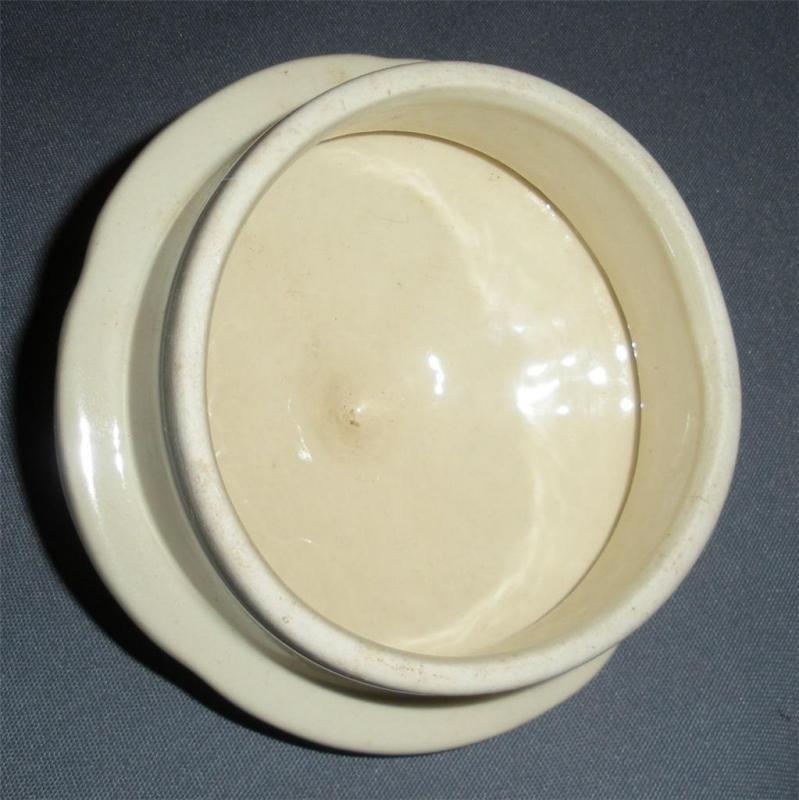U.S.A Pottery Cream Swirl with Flower Teapot