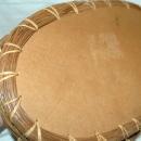 Hand Woven Pine Basket Shells under Glass Tray/ Florida Souvenir