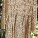 Jackie Bernard Bronze Gold Lace Dress Vintage sz 12 Cocktail Dress